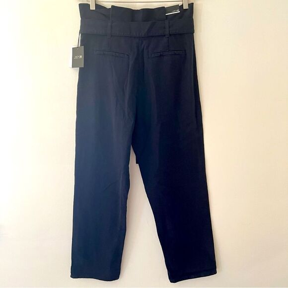 Joe’s Jeans NWT Pants Linen Navy Paperbag High Waist Tie Capsule Classic Size 29 - Picture 4 of 7